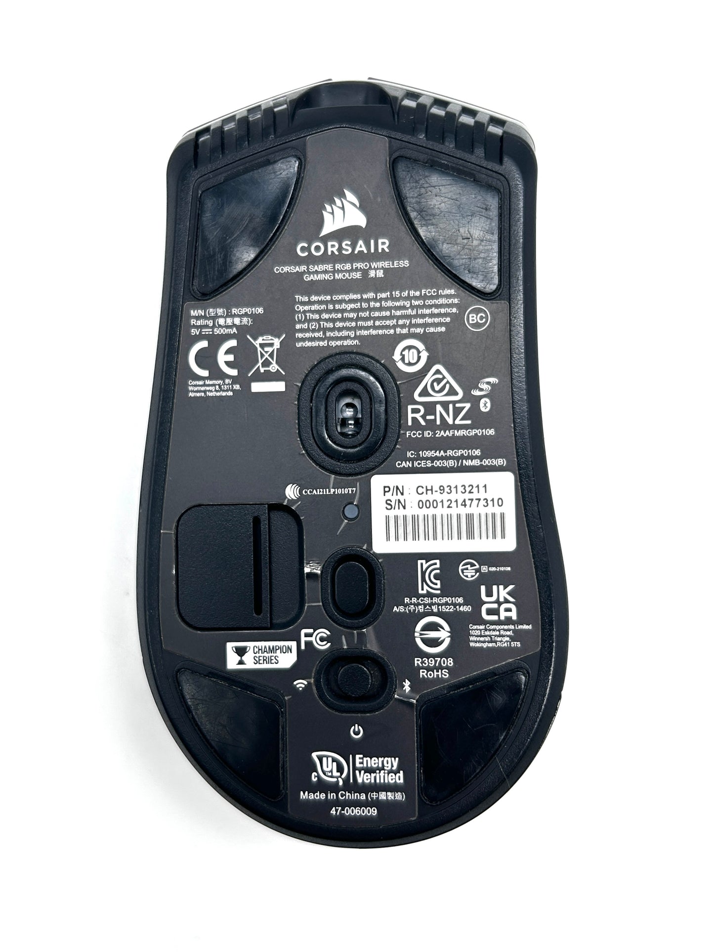Corsair Sabre RGB Pro Wireless Belaidė Juoda Žaidimų Pelė