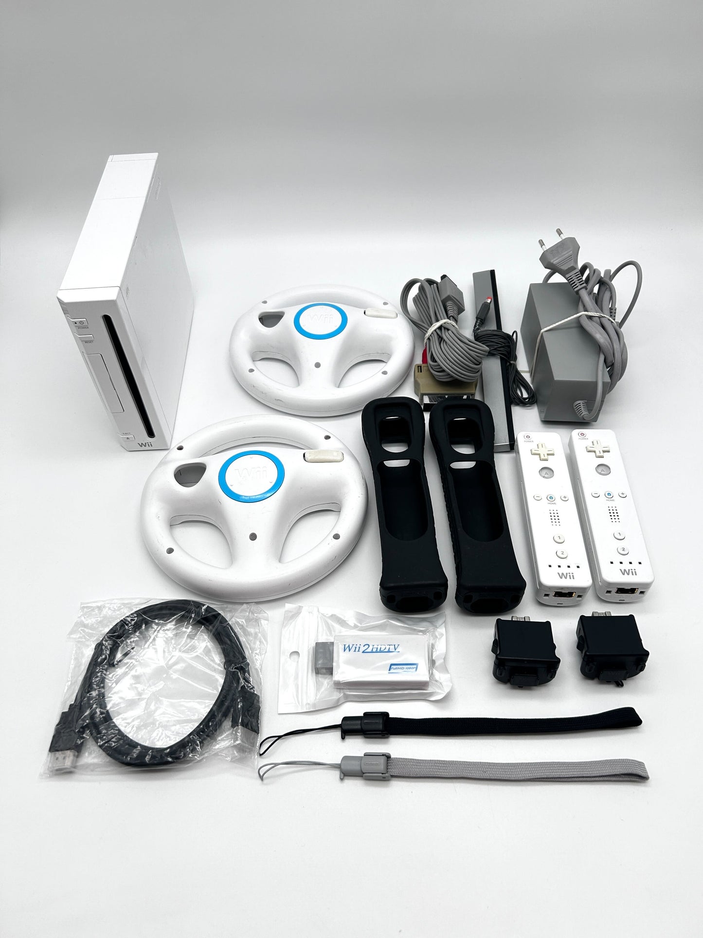 (+17 žaidimų) Nintendo Wii RVL-001 Žaidimų Konsolės Rinkinys Dviems