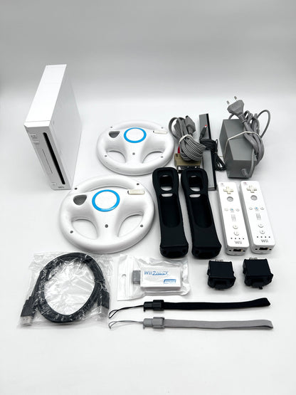 (+17 žaidimų) Nintendo Wii RVL-001 Žaidimų Konsolės Rinkinys Dviems