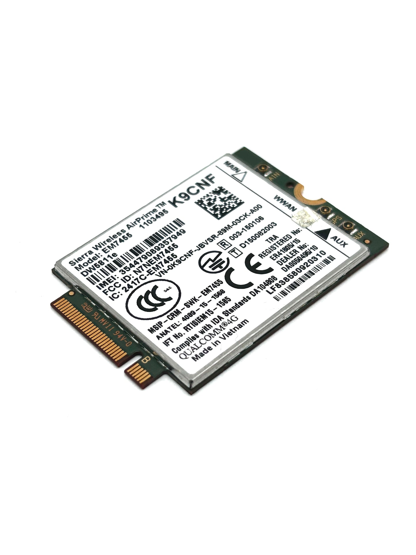 Dell Latitude 5290 4G LTE WWAN Sierra Wireless AirPrime™ EM7455 (0K9CNF / DW5811e)