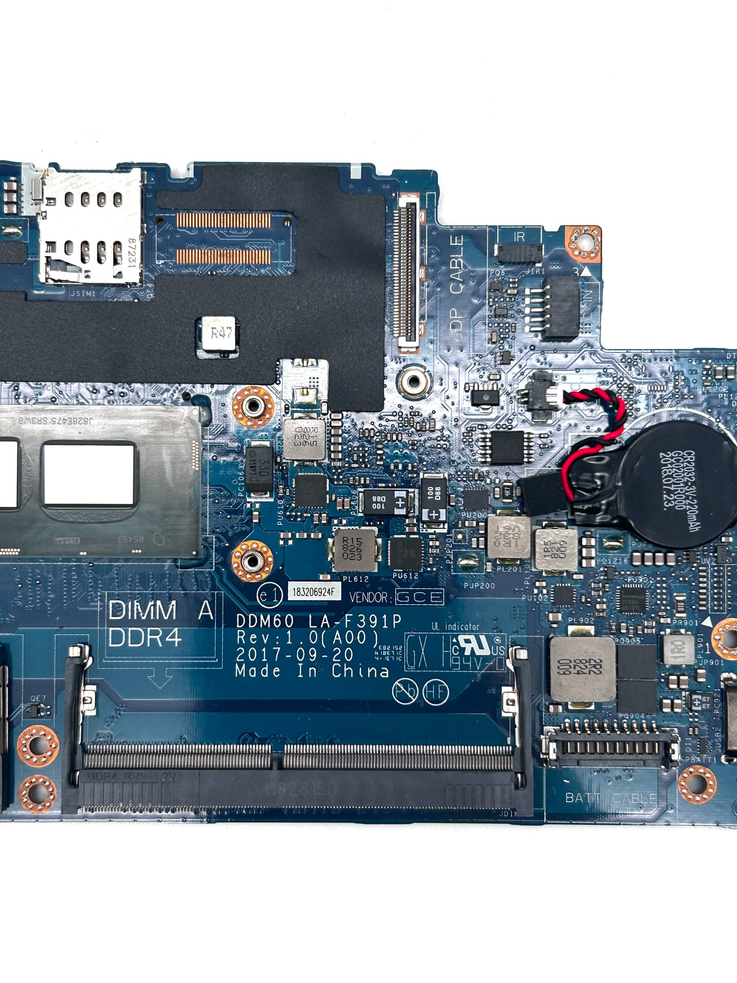 Originali Dell Latitude 5290 Motininė Pagrindinė Plokštė Intel i3-8130U LA-F391P (Su defektu)