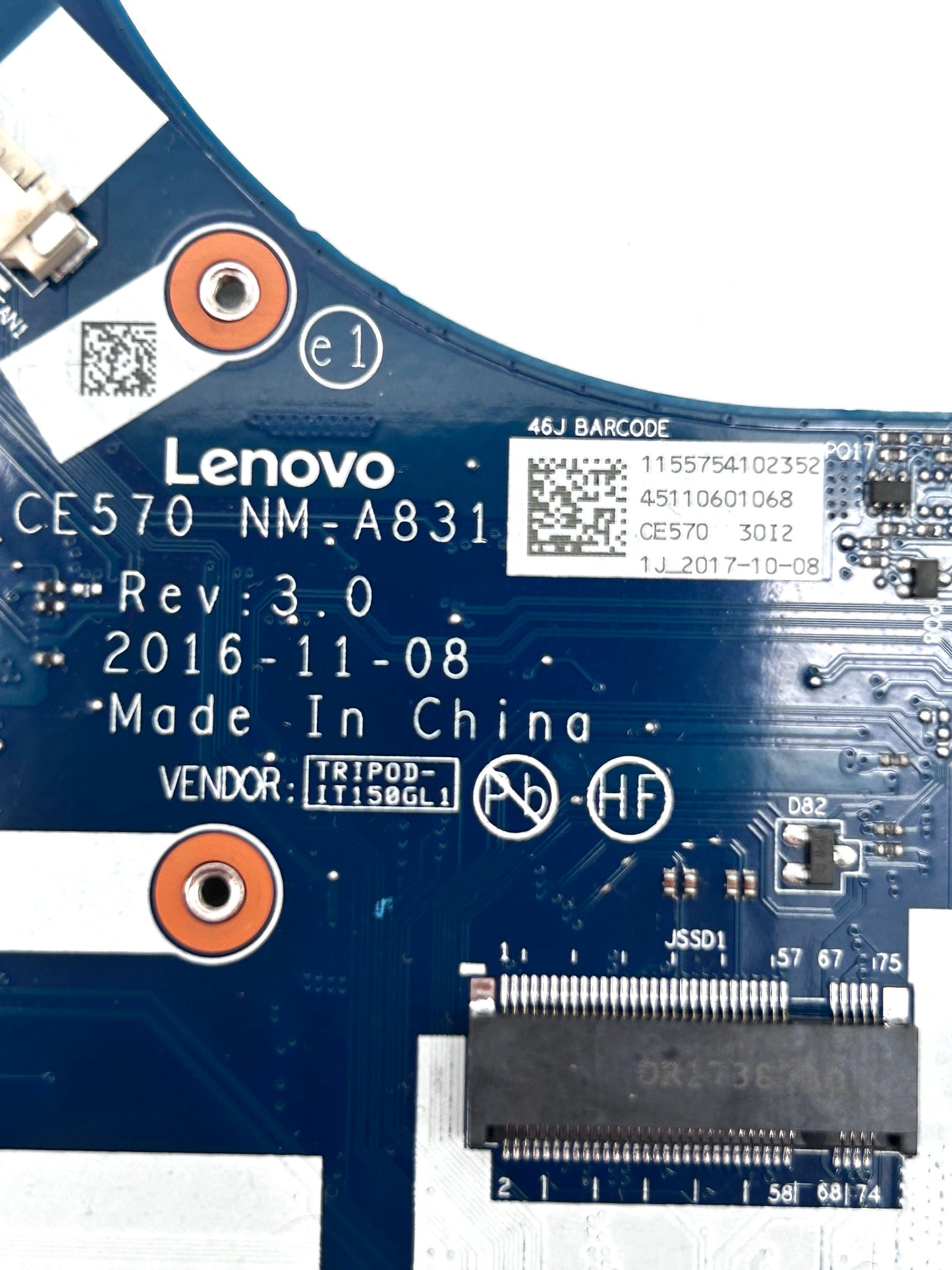 Lenovo ThinkPad E570 Motininė Pagrindinė Plokštė Intel i5-7200U 01HW724 NM-A831 (Ištestuota ir pilnai veikianti)
