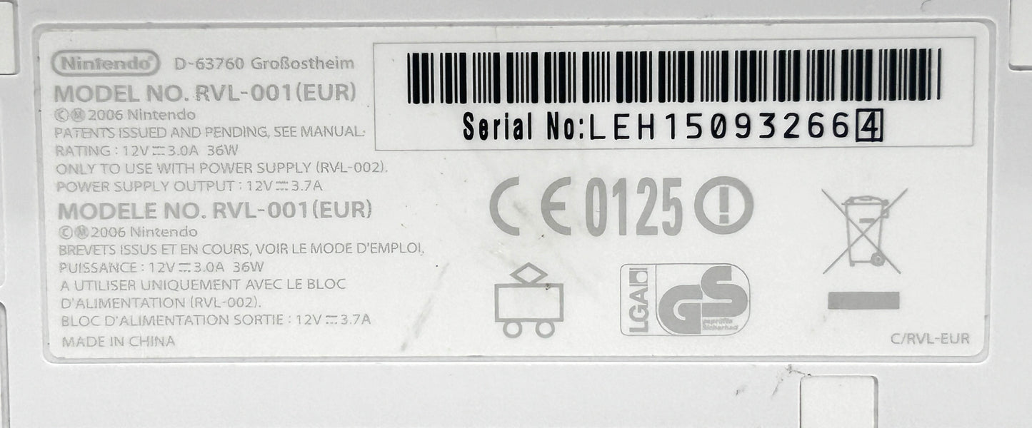 Nintendo Wii RVL-001 Retro Balta Žaidimų Konsolė