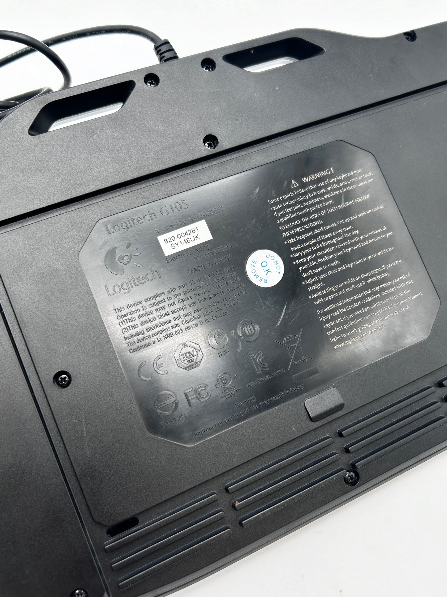 Logitech G105 Call of Duty: MW3 Edition Gaming Žaidimų Membraninė Klaviatūra