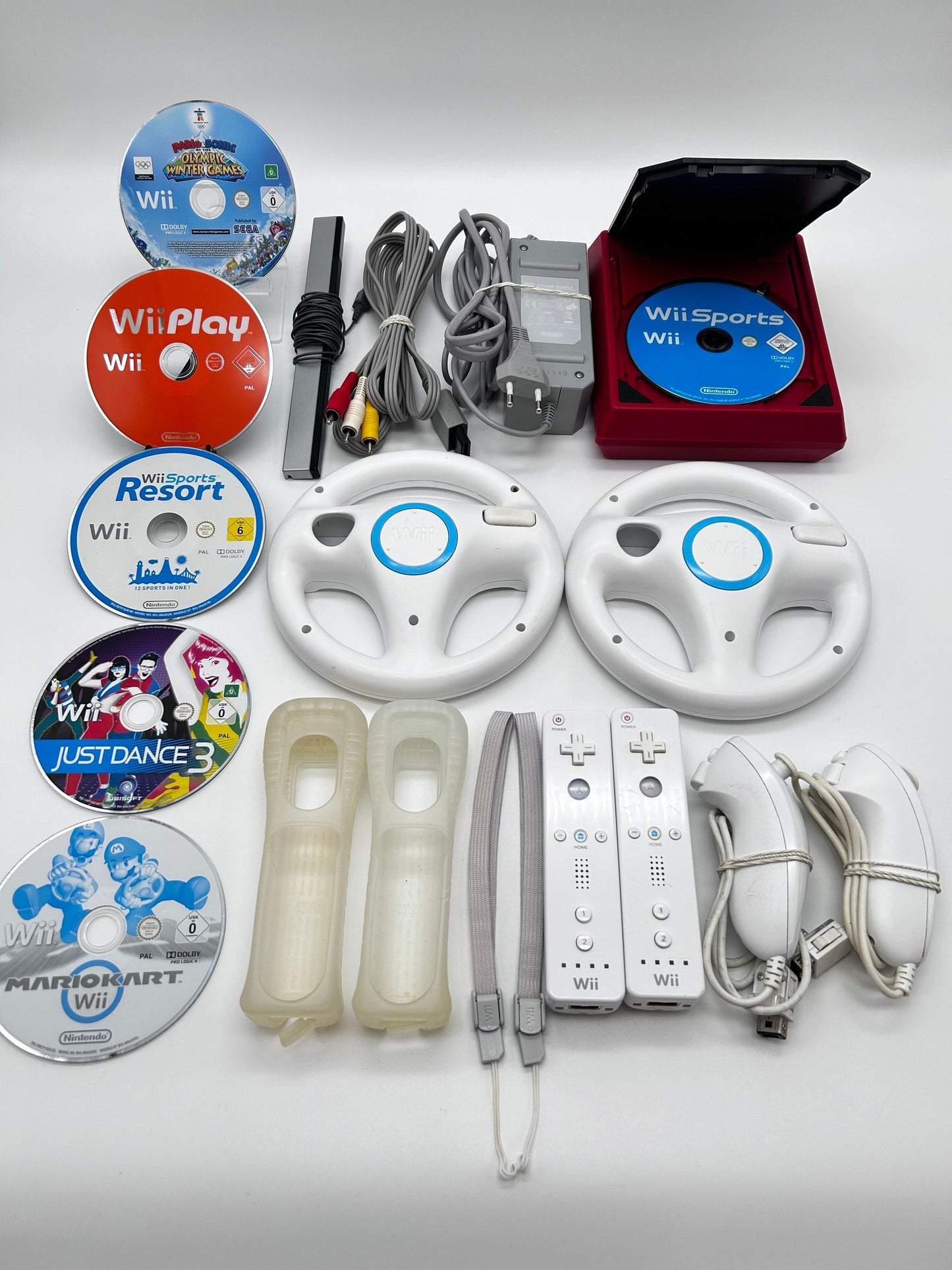 Nintendo Wii Mini RVL-201 (EUR) Žaidimų Konsolės Pilnas Rinkinys