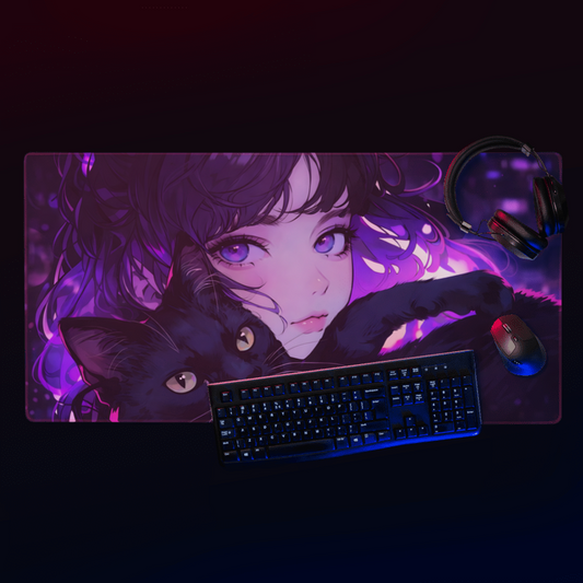 ,,Midnight Cuddle'' Anime Žaidimų Kilimėlis Mousepad