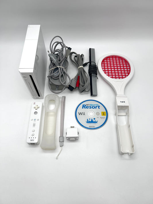 Nintendo Wii RVL-001 Žaidimų Konsolės Baltas Rinkinys