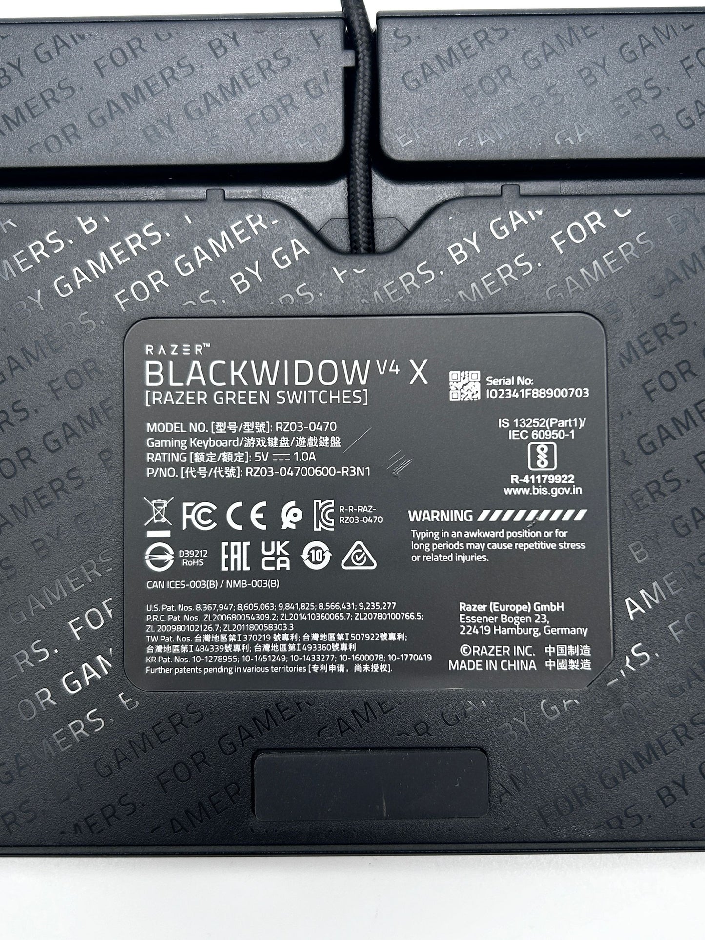 RAZER Blackwidow V4 X (Razer Green Switches) Žaidimų Klaviatūra