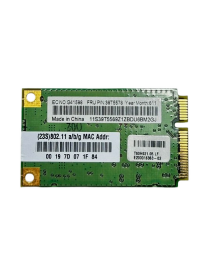 Lenovo ThinkPad R60 T60 Atheros AR5BXB6 WiFi Wireless Tinklo Plokštė 39T5578