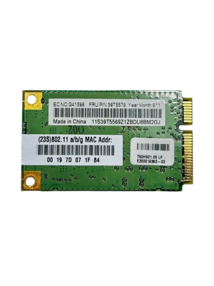 Lenovo ThinkPad R60 T60 Atheros AR5BXB6 WiFi Wireless Tinklo Plokštė 39T5578