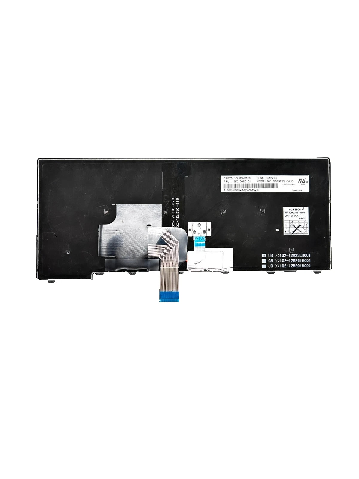 Lenovo ThinkPad T440 T450 L460 Klaviatūra US QWERTY (su apšvietimu) 04X0101 / 0C4906