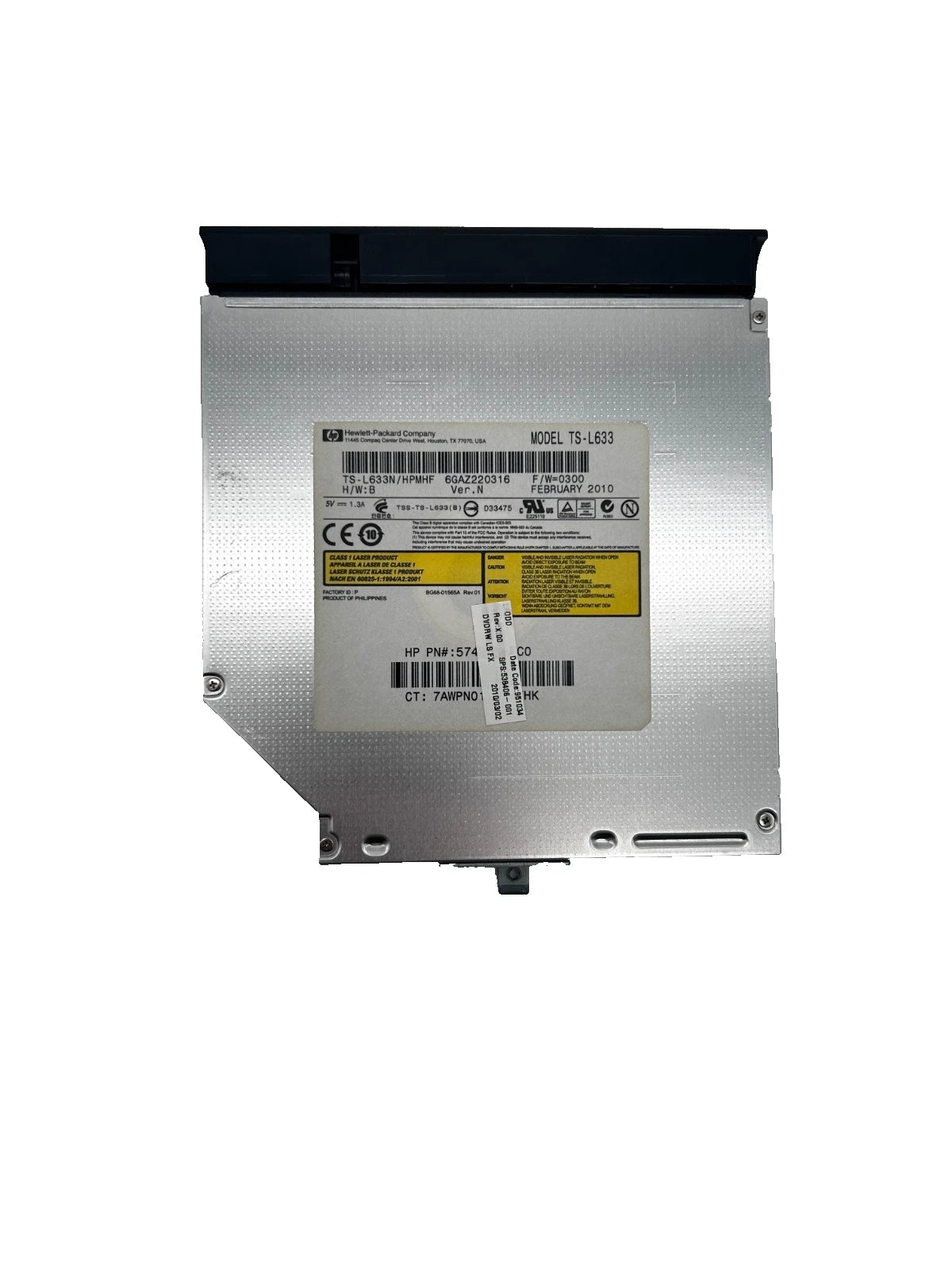 HP Compaq 610 615 DVD+RW Optical Drive Diskas TS-L633 538406-001