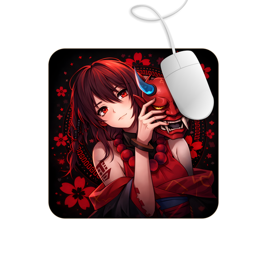 Anime Mergina su Raudona Oni Kaukė Žaidimų Kilimėlis Mousepad